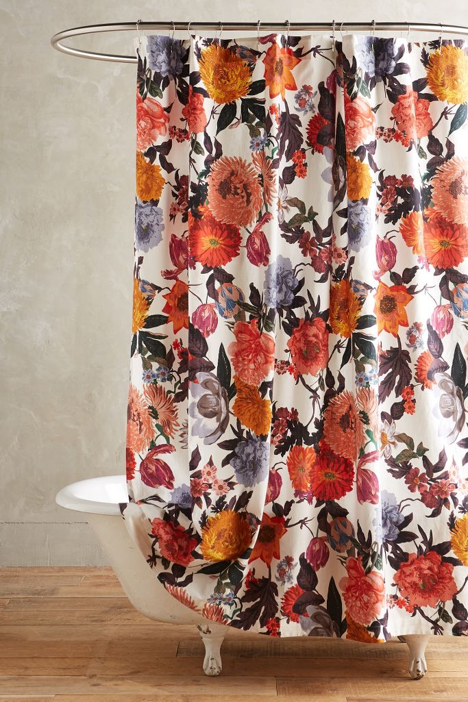 floral shower curtain