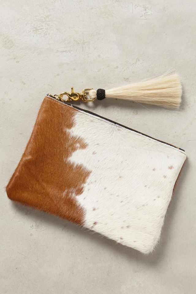 Tasseled Calf Hair Pouch Anthropologie