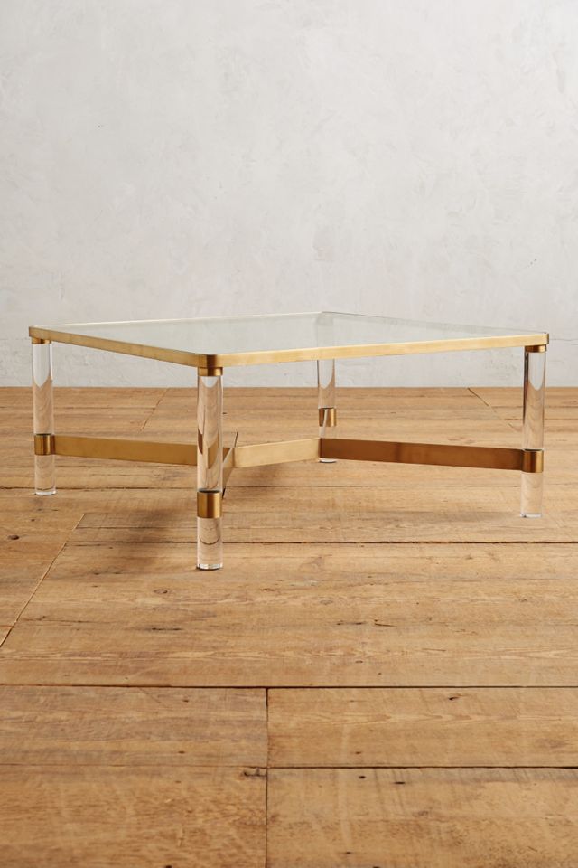 Oscarine Lucite Coffee Table, Square Anthropologie