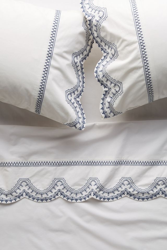 Waverley Embroidered Sheet Set Anthropologie