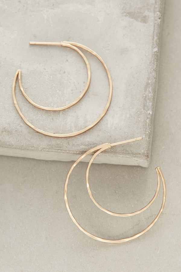 Waterproof Hollow Crescent Hoop main image 1