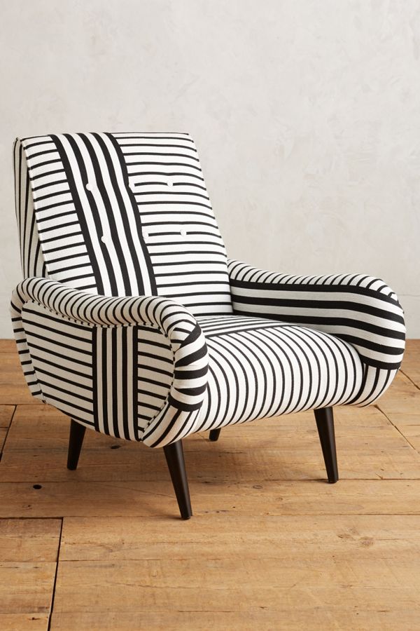 Black And White Striped Chair