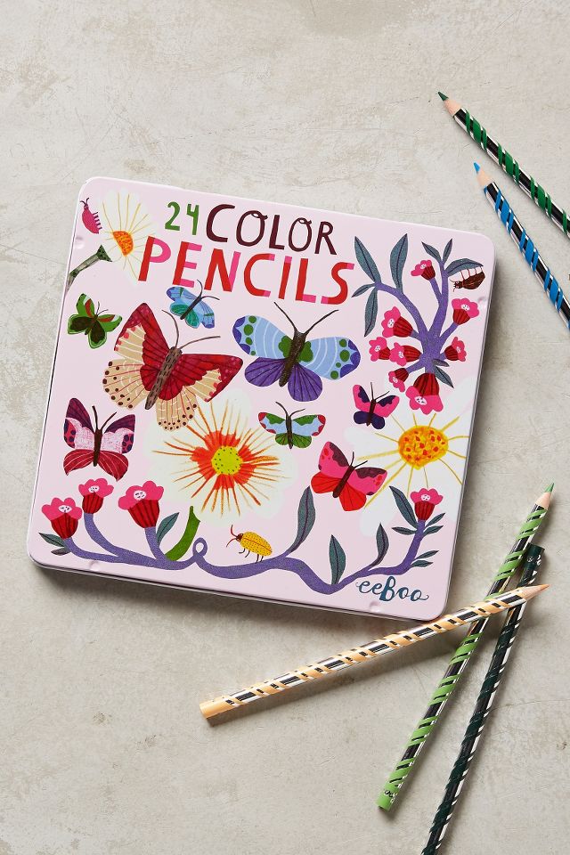 Butterflies Colored Pencils | Anthropologie