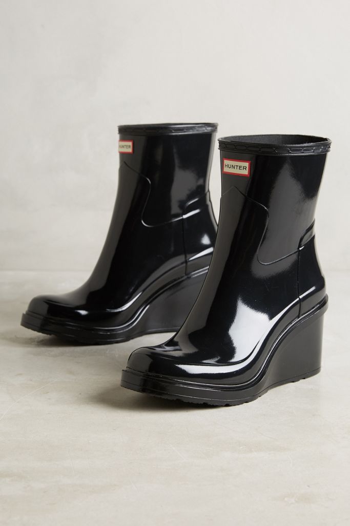 hunter wedge rain boots