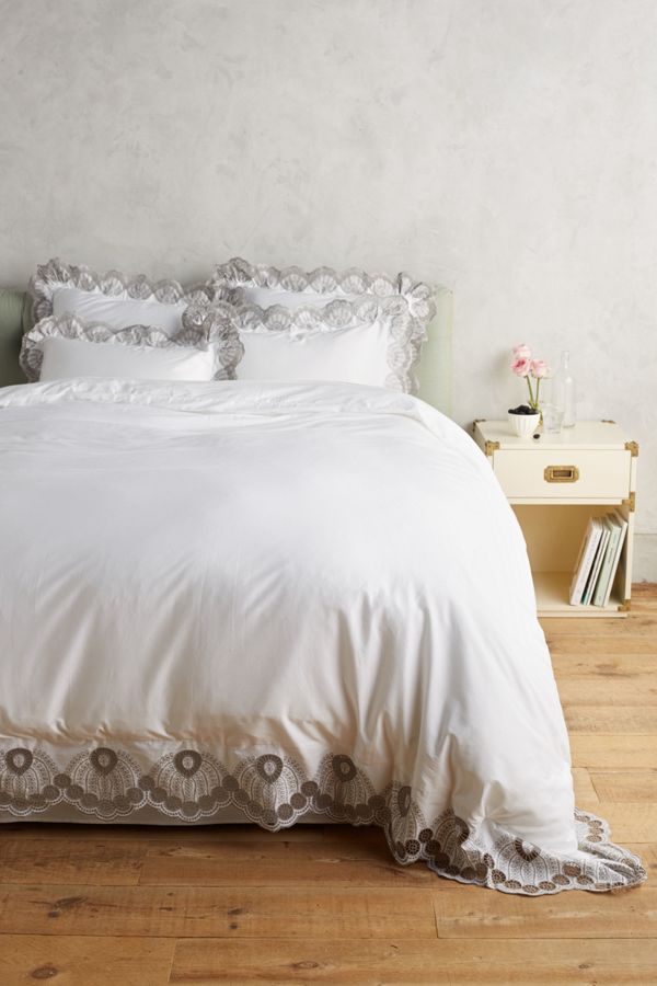 Eyelet Embroidered Duvet Cover Anthropologie