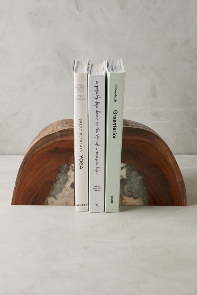 Polished Teak Bookends Anthropologie