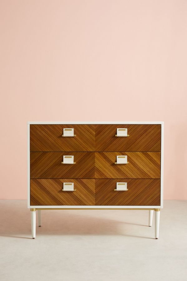 Geo Marquetry Three Drawer Dresser Anthropologie