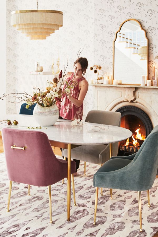 Velvet Elowen Chair Anthropologie Uk