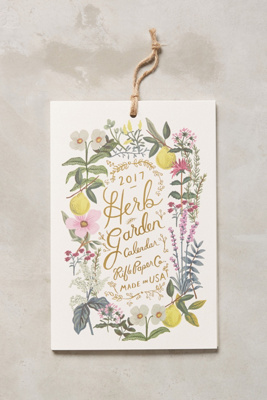 Herb Garden 2017 Desk Calendar  Anthropologie
