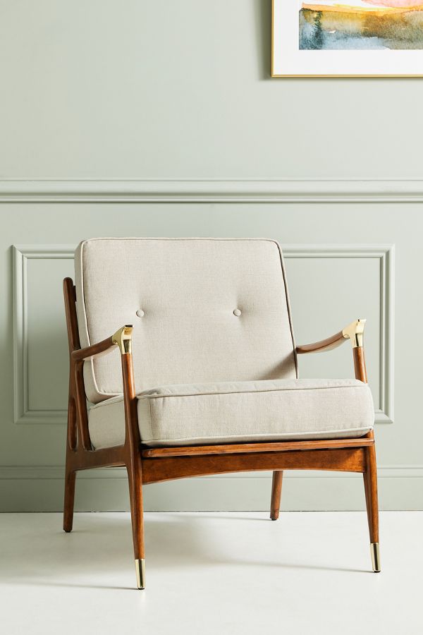 Slide View: 1: Linen Haverhill Chair