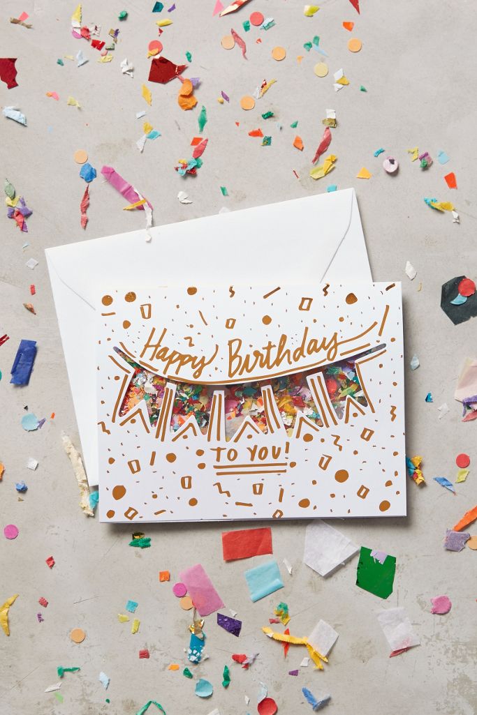 Confetti Birthday Card Anthropologie