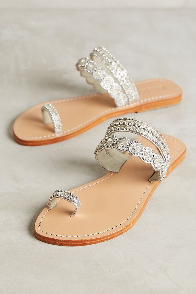 Mystique Jeweled Toe-Loop Sandals | Anthropologie