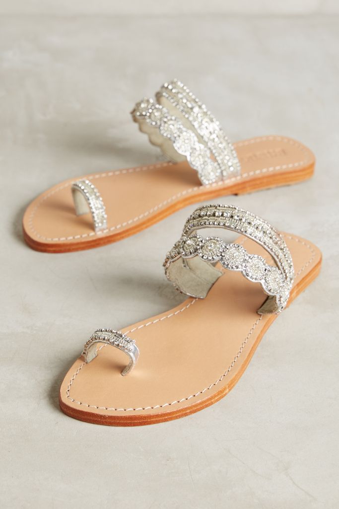 Mystique Jeweled Toe-Loop Sandals | Anthropologie