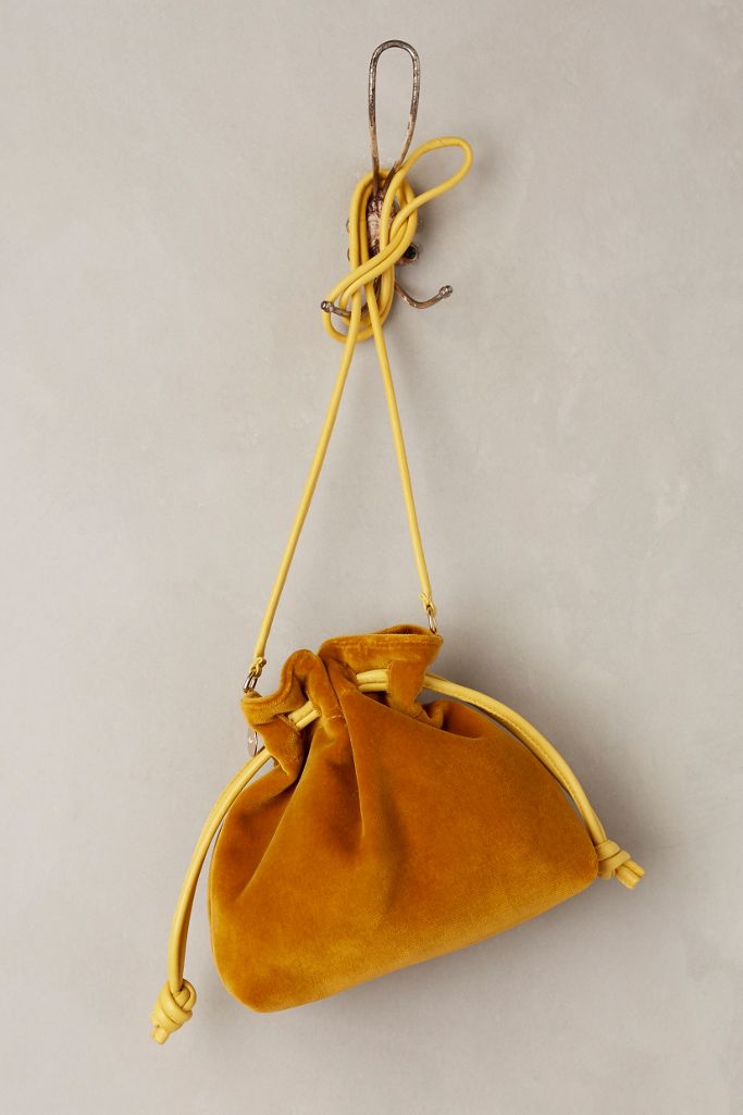 INC International Concepts Women's Velvet Bucket Bag Blue Size Regular