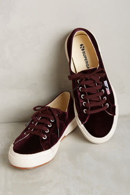 superga red velvet sneakers