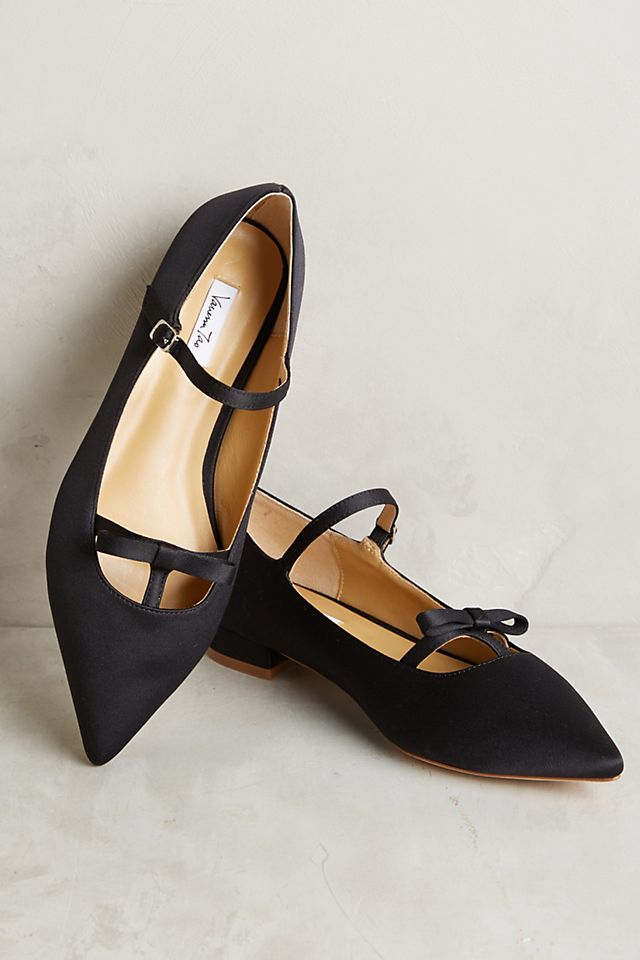 Vanessa Tao Pointed Bow Flats | Anthropologie