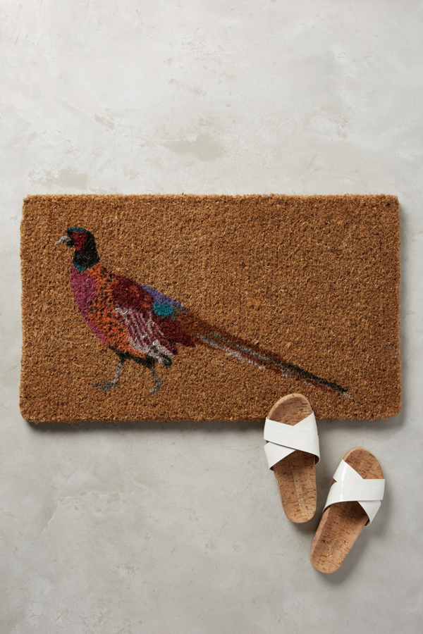 Pheasant Door Mat Anthropologie
