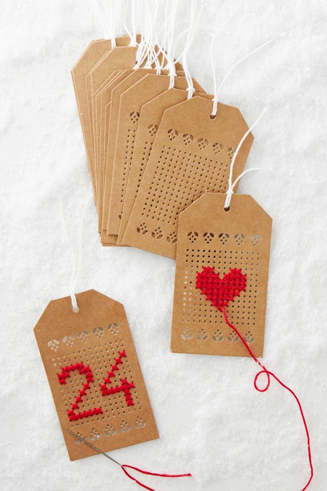 Embroidery Pattern Gift Tags | Anthropologie