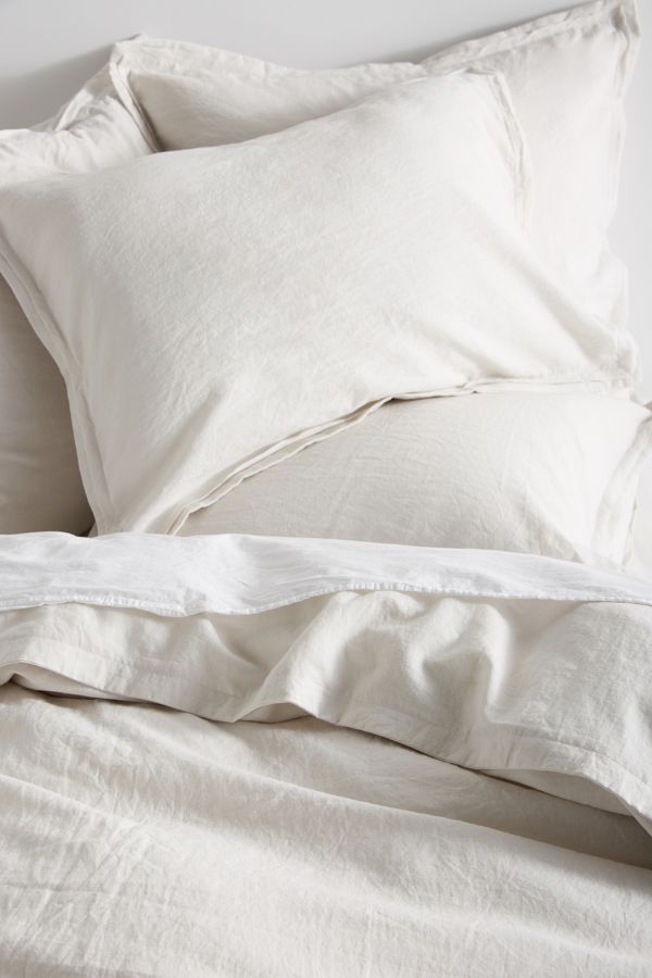 Relaxed Cotton Linen Duvet Cover Anthropologie