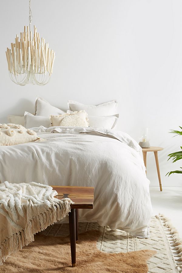 Relaxed Cotton Linen Duvet Cover Anthropologie