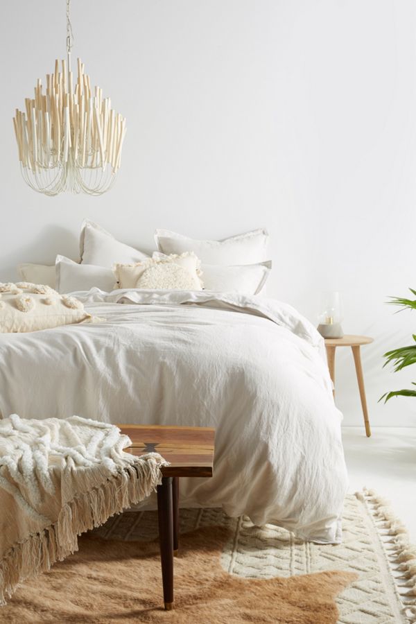 Relaxed Cotton Linen Duvet Cover Anthropologie