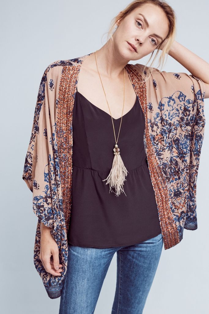 Astor Beaded Kimono Anthropologie