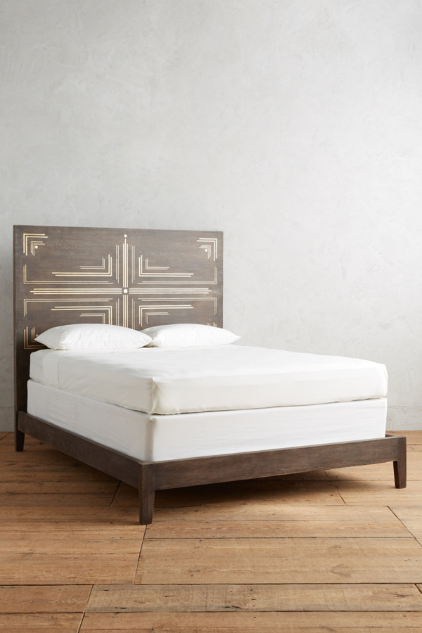 Geo Brass Inlay Bed Anthropologie