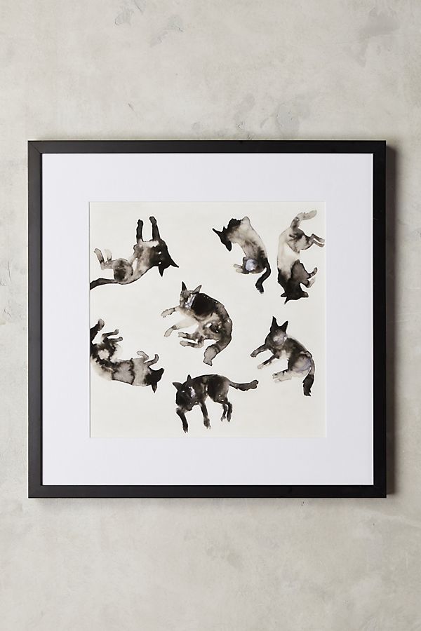 Slide View: 1: Lying Dogs Wall Art