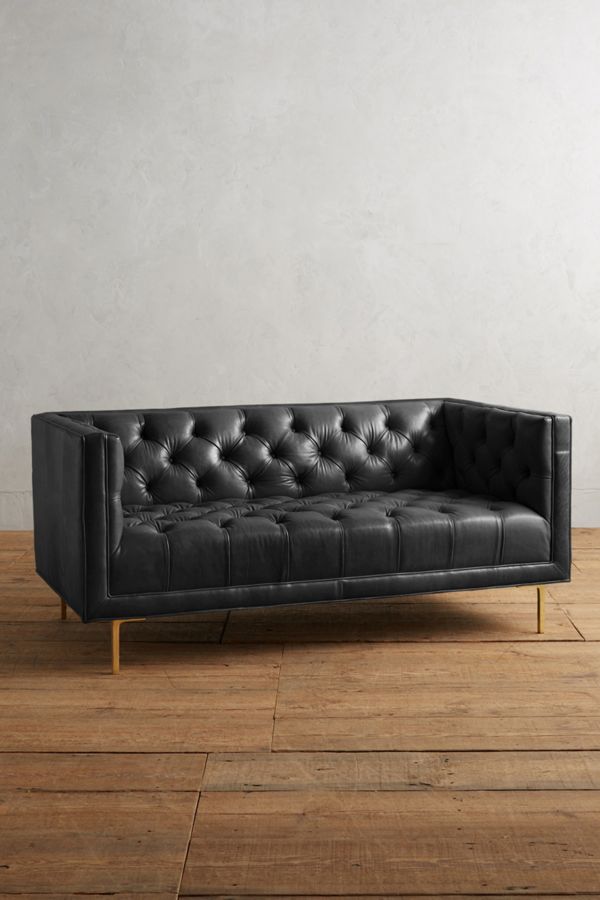Premium Leather Mina Settee Anthropologie