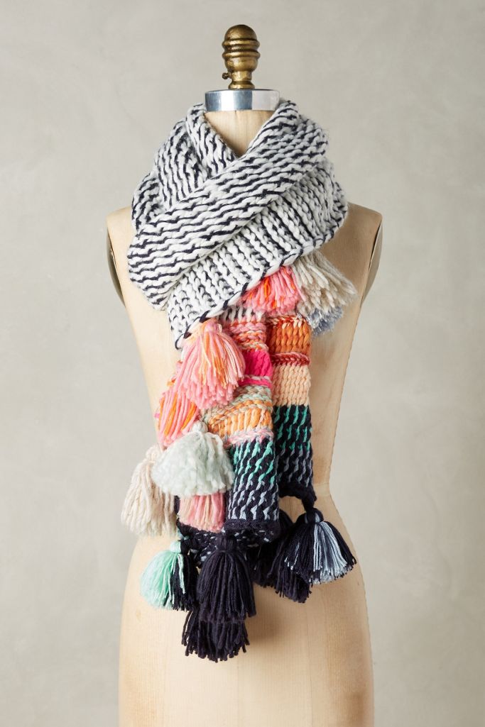 Rainbow Tassel Scarf Anthropologie