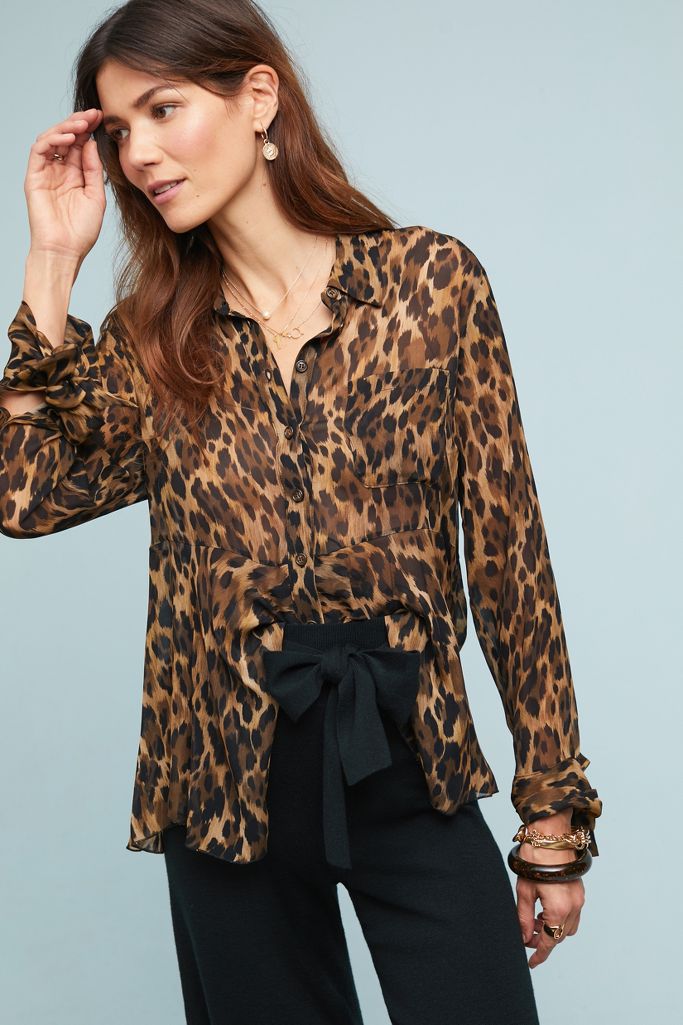 Leopard Blouse | Anthropologie