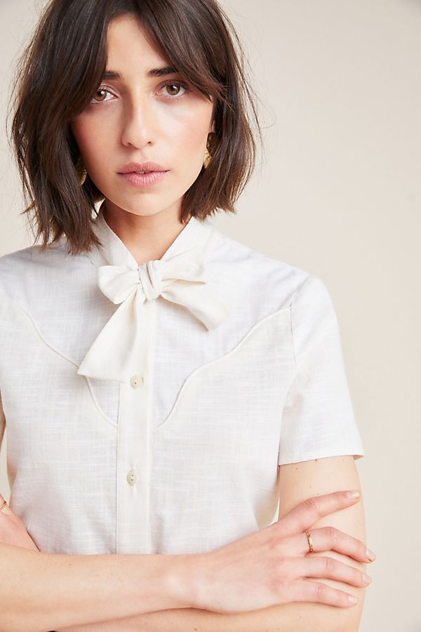Slide View: 1: Corey Lynn Calter Bow-Tied Blouse