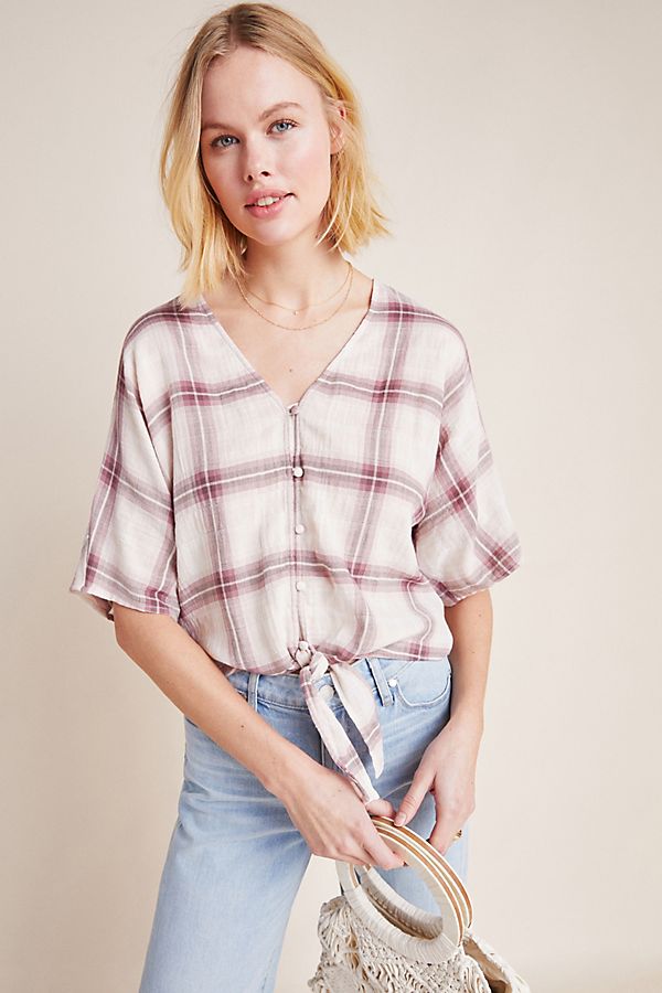 Slide View: 1: Paige Baylee Plaid Top