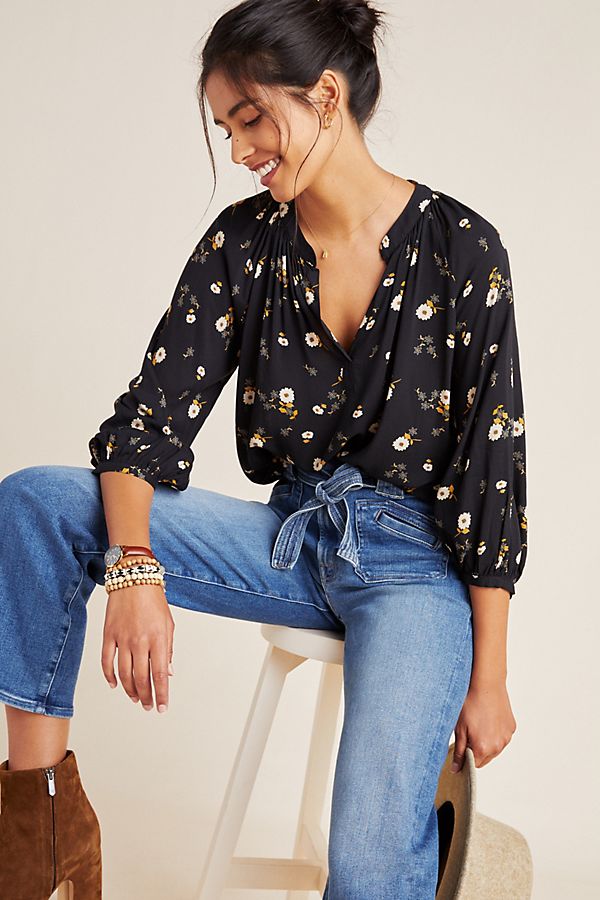 Slide View: 1: Briana Peasant Blouse