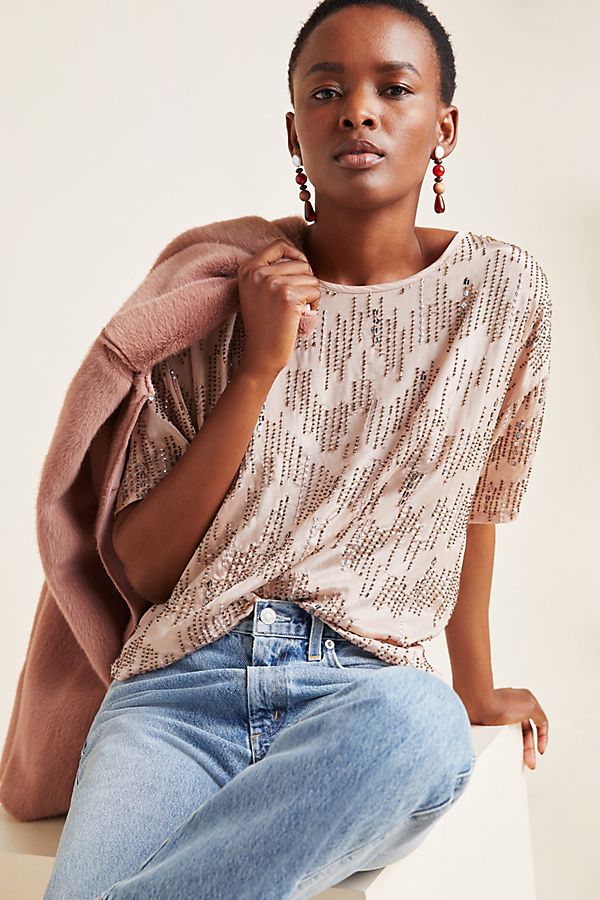 Slide View: 1: Jonelle Sequined Blouse
