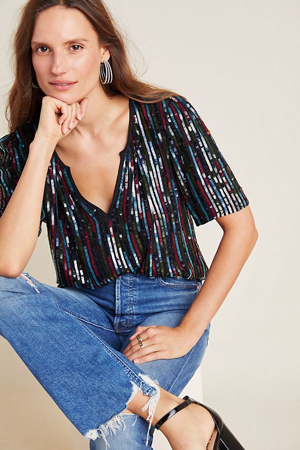 Slide View: 1: Nikky Sequined Blouse