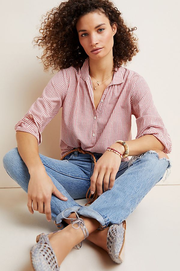 Slide View: 1: Raelyn Henley Blouse