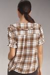 Thumbnail View 2: The Keira Collared Button-Front Blouse by Pilcro: Plaid Edition