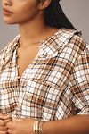 Thumbnail View 8: The Keira Collared Button-Front Blouse by Pilcro: Plaid Edition