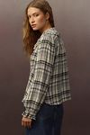 Thumbnail View 2: The Keira Collared Button-Front Blouse by Pilcro: Long-Sleeve Plaid Edition