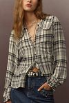 Thumbnail View 4: The Keira Collared Button-Front Blouse by Pilcro: Long-Sleeve Plaid Edition