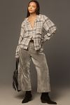 Thumbnail View 7: The Keira Collared Button-Front Blouse by Pilcro: Long-Sleeve Plaid Edition