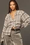 Thumbnail View 8: The Keira Collared Button-Front Blouse by Pilcro: Long-Sleeve Plaid Edition