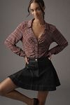 Thumbnail View 1: The Keaton Ruched Collared Blouse by Pilcro