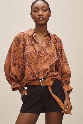 Maeve Easy Voluminous Buttondown Shirt