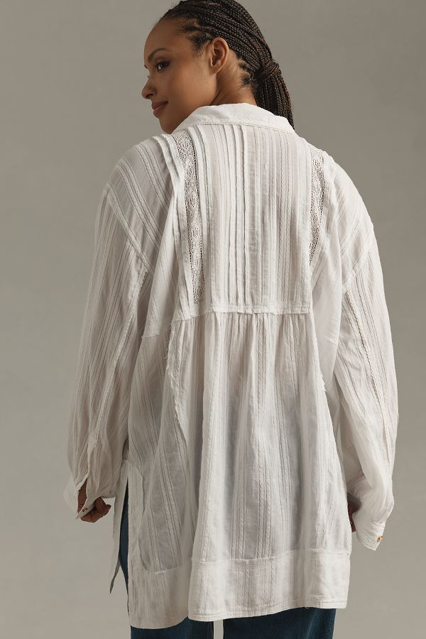 Slide View: 5: Pilcro Collared Pintuck Blouse