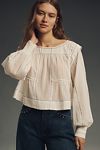 Thumbnail View 1: By Anthropologie Relaxed Long-Sleeve Swing Blouse