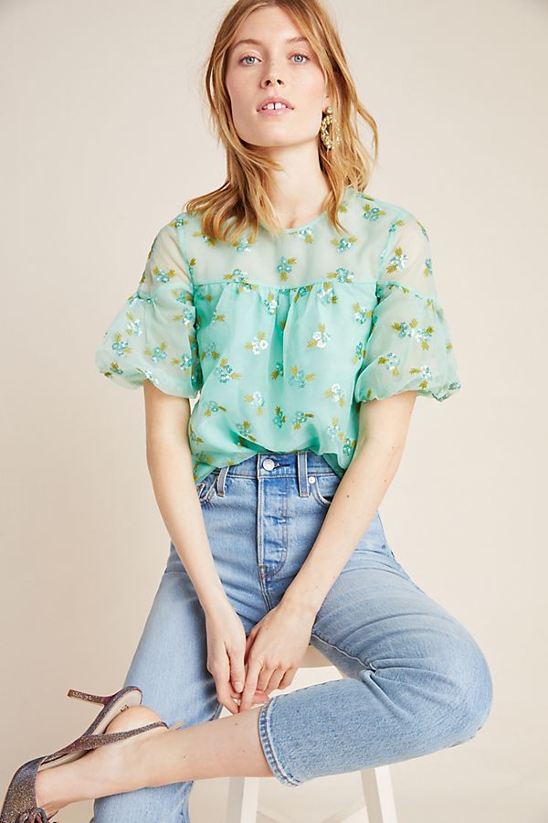 Slide View: 1: Sabine Beaded Blouse