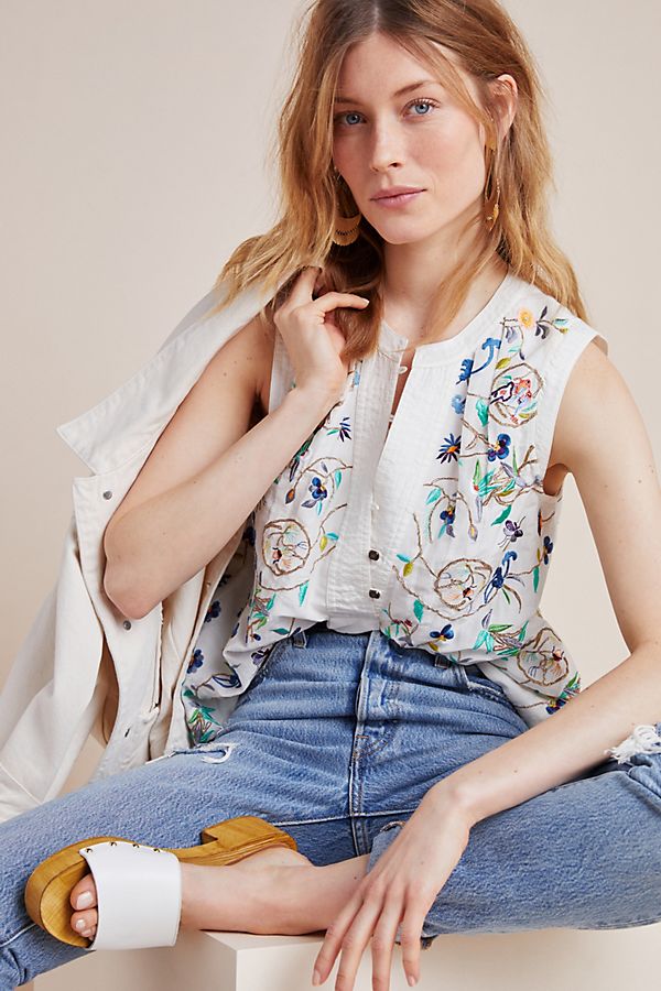 Slide View: 1: Isolde Embroidered Blouse