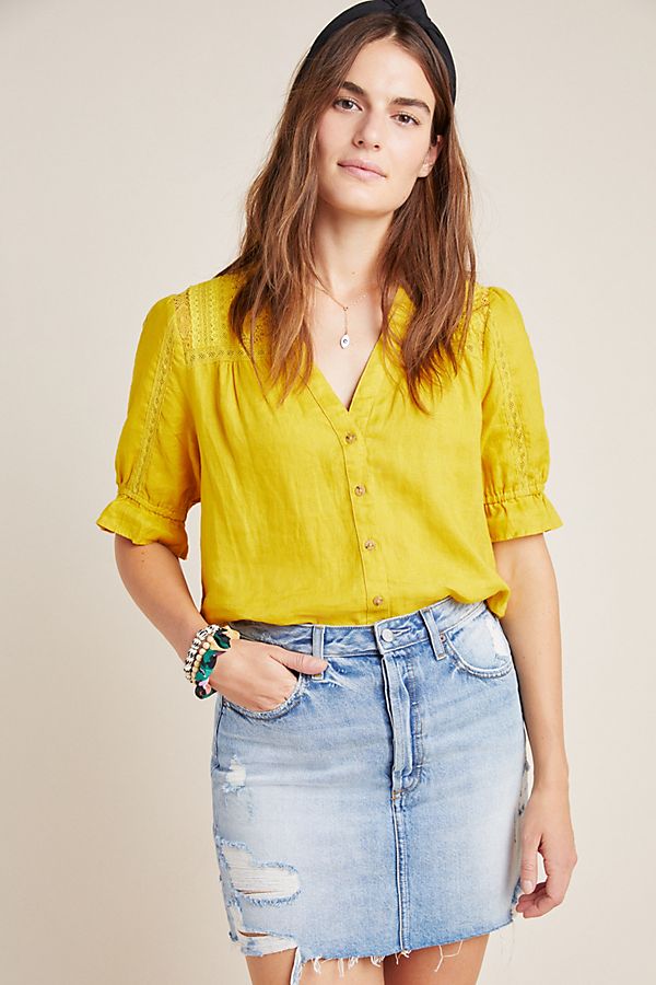 Slide View: 1: Magritte Linen Buttondown